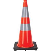 Traffic Cone, 28", Orange, 4" & 6" Reflective Collar(s) Les Distributions ICE