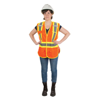 CSA Compliant High Visibility Surveyor Vest, High Visibility Orange, Medium, Polyester Les Distributions ICE