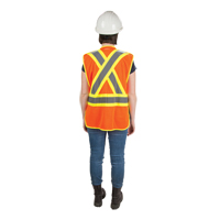 CSA Compliant High Visibility Surveyor Vest, High Visibility Orange, Medium, Polyester Les Distributions ICE