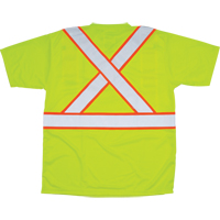 CSA Compliant T-Shirt, Polyester, Medium, High Visibility Lime-Yellow Les Distributions ICE