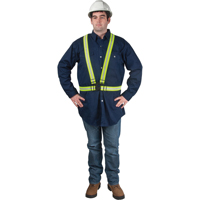 Standard-Duty Safety Harness, High Visibility Lime-Yellow, Silver Reflective Colour, Medium Les Distributions ICE