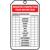 &eacute;tiquettes de s&eacute;curit&eacute; d'inspection et de contr&ocirc;le de l'&eacute;tat de l'&eacute;quipement, Papier cartonn&eacute;, 3-1/8" la x 5-7/8" h, Français Les Distributions ICE