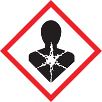 GHS Pictogram Labels, Vinyl, Roll, 4" L x 4" W Les Distributions ICE