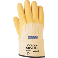 Gants Golden Grab-It II, 10/T-Grand, R&ecirc;vetement Latex de caoutchouc, Calibre 13, Enveloppe en Nylon Les Distributions ICE