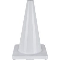 Coloured Traffic Cone, 18", White Les Distributions ICE