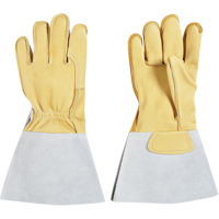 Lineman's Glove, Large, Grain Cowhide Palm, Cotton Inner Lining Les Distributions ICE