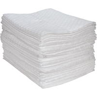 Premium Fine Fiber Sorbent Pads, Oil Only, 15" x 17", 30 gal. Absorbancy Les Distributions ICE