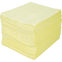 Feuilles absorbantes li&eacute;es de premi&egrave;re qualit&eacute;, Mati&egrave;res dangereuses, 15" x 18", 30 gal. d'absorption Les Distributions ICE