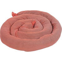 Remblais tubulaires absorbants, Mati&egrave;res dangereuses, Absorption 50 gal., 3" la x 8' lo, Pqt de 15 Les Distributions ICE