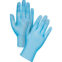 Gants jetables de calibre m&eacute;dical, Petit, Vinyle, 4,5 mils, Sans poudre, Bleu, Classe 2 Les Distributions ICE