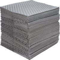 Feuilles absorbantes en fibres fines de calibre industriel, Universel, 15" x 17", 40 gal. d'absorption Les Distributions ICE