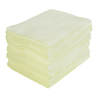Feuilles absorbantes lamin&eacute;es (SMS) de premi&egrave;re qualit&eacute;, Mati&egrave;res dangereuses, 15" x 17", 30 gal. d'absorption Les Distributions ICE