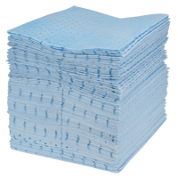 Premium Blue Bonded Sorbent Pads, Oil Only, 15" x 18", 30 gal. Absorbancy Les Distributions ICE