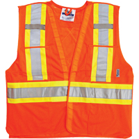 Traffic Safety Vest, High Visibility Orange, Medium/Small, Polyester Les Distributions ICE