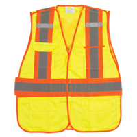 CSA Compliant High Visibility Surveyor Vest, High Visibility Lime-Yellow, Medium, Polyester Les Distributions ICE
