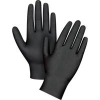 Gants d'examen de poids lourd &agrave; prise tactile, Petit, Nitrile, 8 mils, Sans poudre, Noir Les Distributions ICE