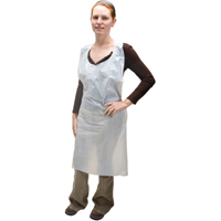 Polyethylene Aprons, Polyethylene, White, 35" W x 46" L Les Distributions ICE