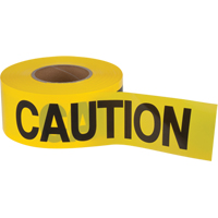 "Caution" Barricade Tape, English, 3" W x 1000' L, 1.5 mils, Black on Yellow Les Distributions ICE