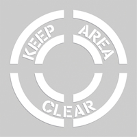 Pochoirs de marquage du sol - Keep Area Clear, Pictogramme, 20" x 20" Les Distributions ICE