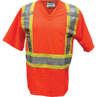 T-shirt de s&eacute;curit&eacute; en maille, Polyester, Petit, Orange Les Distributions ICE