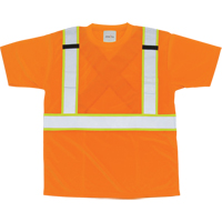 CSA Compliant T-Shirt, Polyester, Medium, Orange Les Distributions ICE