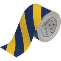 Ruban de marquage pour planchers ToughStripe, 4" x 100', Polyester, Bleu et jaune Les Distributions ICE