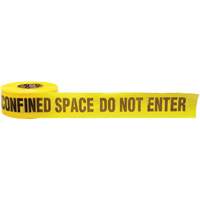 Barricade Tape, English, 3" W x 1000' L, 3 mils, Black on Yellow Les Distributions ICE