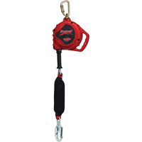 Cordage de s&eacute;curit&eacute; auto-r&eacute;tractable Rebel pour bas de pente, 20', Acier galvanis&eacute;, Pivotant Les Distributions ICE