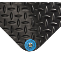 Tapis conducteur d'&eacute;lectricit&eacute; no 786, 2' la x 3' lo x 15/16" &eacute;p, PVC, Losange, Noir Les Distributions ICE
