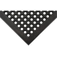 Tapis antifatigue, &agrave; fentes, 3' x 5' x 7/8", Noir, Caoutchouc naturel Les Distributions ICE