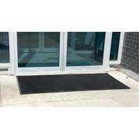 Tapis d'entr&eacute;e ext&eacute;rieure, Caoutchouc, Grattoir Type, Motif Textur&eacute;, 2' x 2-2/3', Noir Les Distributions ICE