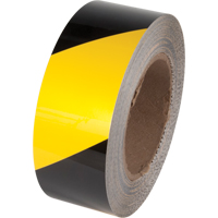 Ruban de marquage pour plancher Tuff Mark, 2" x 100', Polyester, Noir et jaune Les Distributions ICE