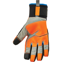 ProFlex&reg; 818WP Performance High-Visibility Thermal Waterproof Utility Gloves, Polyurethane Palm, Size Small Les Distributions ICE