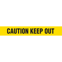 Barricade Tape, English, 3" W x 1000' L, 2 mils, Black on Yellow Les Distributions ICE