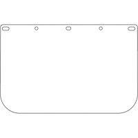 Dynamic Die Cut Faceshield Visor, PETG, Clear Tint Les Distributions ICE