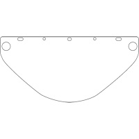 Dynamic Die Cut Faceshield Visor, PETG, Clear Tint Les Distributions ICE