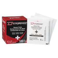 Gaze Dynamic, Tampon, 3" lo x 3" la, St&eacute;rile, Dispositif m&eacute;dical Classe 1 Les Distributions ICE