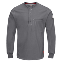 Chemises Henley Excel FR &agrave; manches longues, Petit, Gris Les Distributions ICE