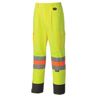 6009 Pantalon de s&eacute;curit&eacute; routi&egrave;re respirant, Polyester, T-petit, Jaune lime haute visibilit&eacute; Les Distributions ICE