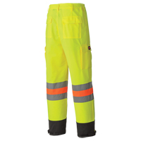 6009 Pantalon de s&eacute;curit&eacute; routi&egrave;re respirant, Polyester, T-petit, Jaune lime haute visibilit&eacute; Les Distributions ICE