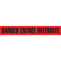 Rubans pour barricades, Français, 3" la x 1000' lo, 3 mils, Noir/rouge Les Distributions ICE