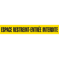 Rubans pour barricades, Français, 3" la x 1000' lo, 3 mils, Noir sur jaune Les Distributions ICE
