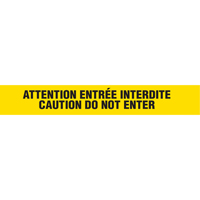 Rubans pour barricades, Bilingue, 3" la x 1000' lo, 3 mils, Noir sur jaune Les Distributions ICE