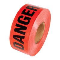 Ruban renforc&eacute; pour barricade, Anglais, 3" la x 500' lo, 5 mils, Noir/rouge Les Distributions ICE