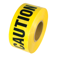 Ruban renforc&eacute; pour barricade, Anglais, 3" la x 500' lo, 5 mils, Noir sur jaune Les Distributions ICE