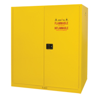 Armoire pour entreposage de barils &agrave; la verticale, Capacit&eacute; de 110 gal. US, 2 barils, Jaune Les Distributions ICE
