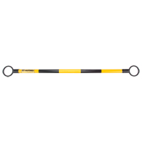 Telescopic Barricade Bar, 85" Extended Length, Black/Yellow Les Distributions ICE