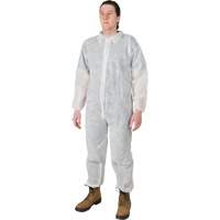 Coveralls, Medium, White, Polypropylene Les Distributions ICE