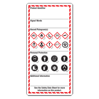 Workplace Labels, Cardstock, 3" W x 6" H, English Les Distributions ICE
