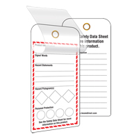 GHS Self-Laminating Workplace Tags, Cardstock, 3" W x 6" H, English Les Distributions ICE